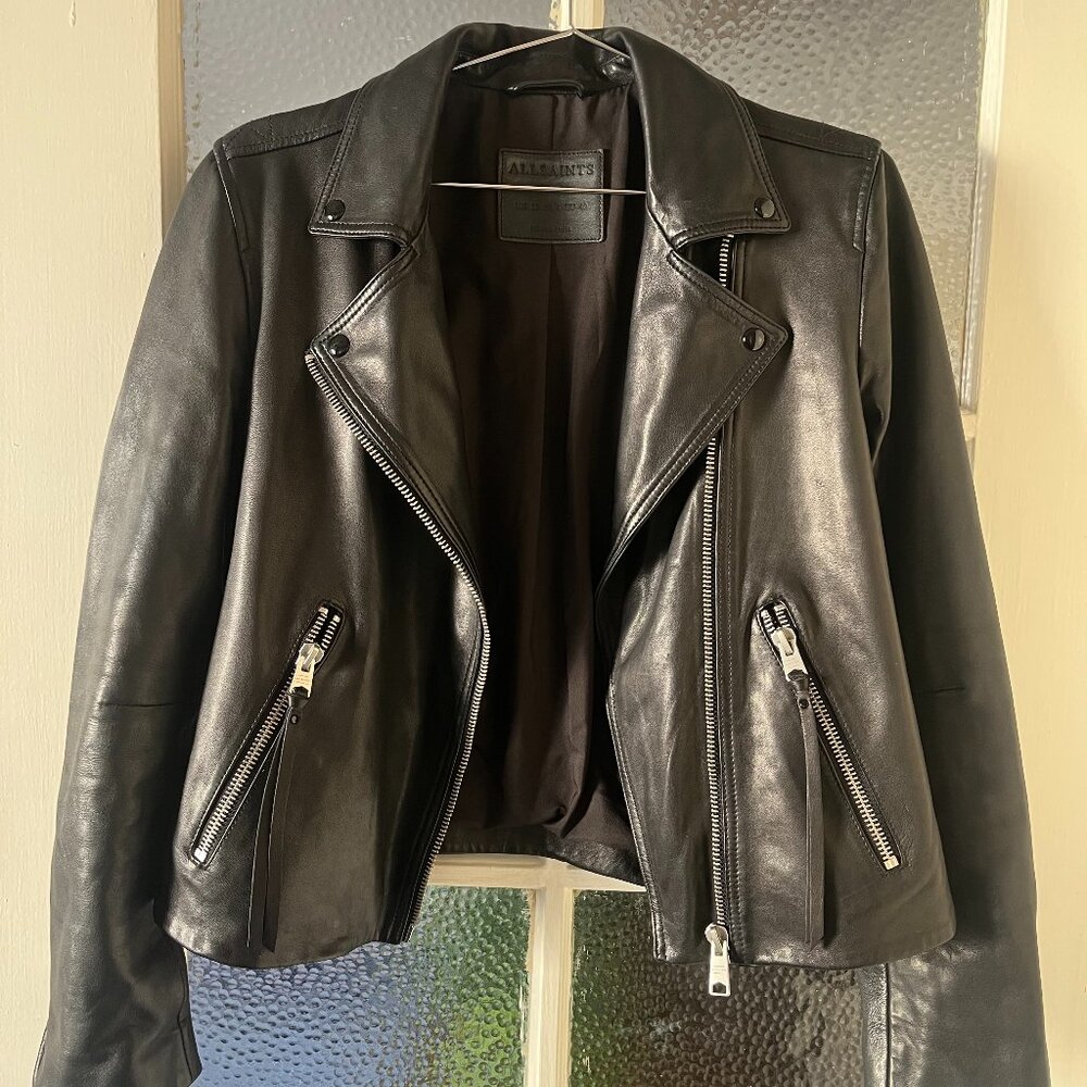 All Saints Leather Darby Jacket